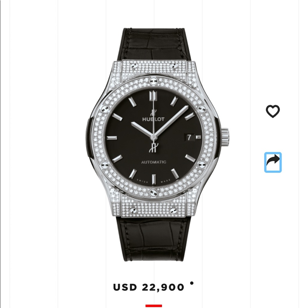 Brand new hublot Diamond pave watch,box & receipt